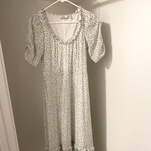 & Other Stories White and Blue Floral Dress